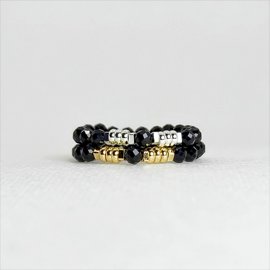 Midnight Halo | Black Spinel Ring