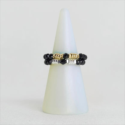 Midnight Halo | Black Spinel Ring
