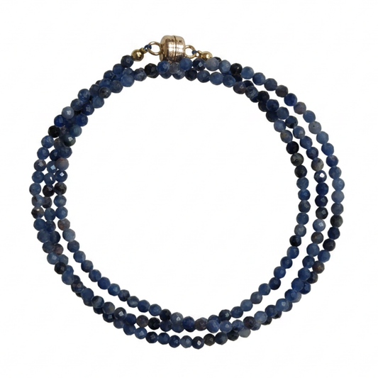Sodalite | Faceted Gemstone Wrap Bracelet or Necklace