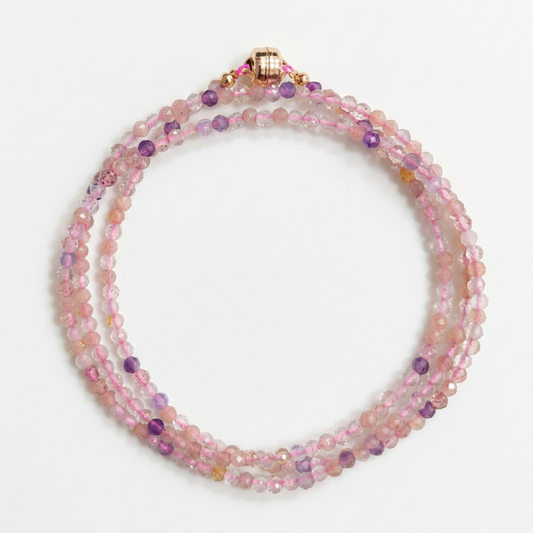 Super Seven | Faceted Gemstone Wrap Bracelet or Necklace
